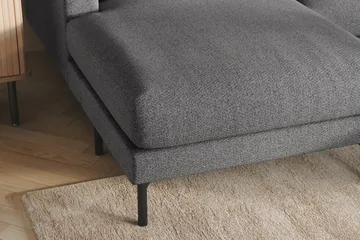 Menard 4-sits Högervänd Stor U-formad Djup Soffa med Divan och Schäslong i Tyg - Mörkgrå - Möbler - Soffa - U-soffa