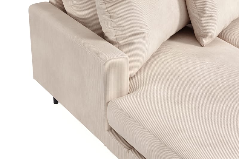 Menard 4-sits Högervänd U-formad Soffa med Divan och Schäslong i Manchester - Beige - Möbler - Soffa - U-soffa