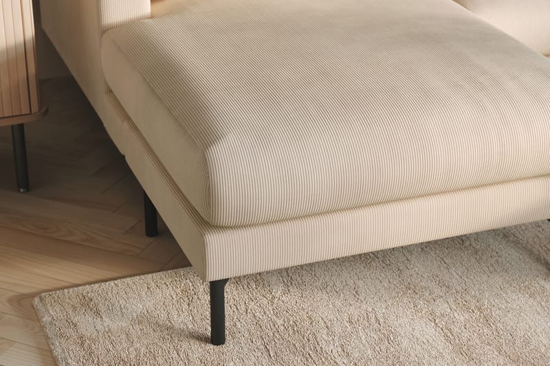 Menard 4-sits Högervänd U-formad Soffa med Divan och Schäslong i Manchester - Beige - Möbler - Soffa - U-soffa