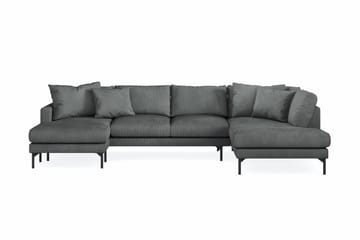 Menard 4-sits Högervänd U-formad Soffa med Divan och Schäslong i Manchester - Grå - Möbler - Soffa - U-soffa