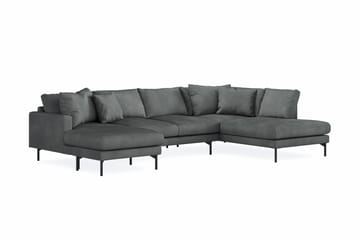 Menard 4-sits Högervänd U-formad Soffa med Divan och Schäslong i Manchester - Grå - Möbler - Soffa - U-soffa