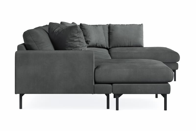 Menard 4-sits Högervänd U-formad Soffa med Divan och Schäslong i Manchester - Grå - Möbler - Soffa - U-soffa