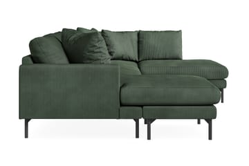 Menard 4-sits Högervänd U-formad Soffa med Divan och Schäslong i Manchester - Grön - Möbler - Soffa - U-soffa