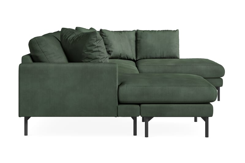 Menard 4-sits Högervänd U-formad Soffa med Divan och Schäslong i Manchester - Grön - Möbler - Soffa - U-soffa