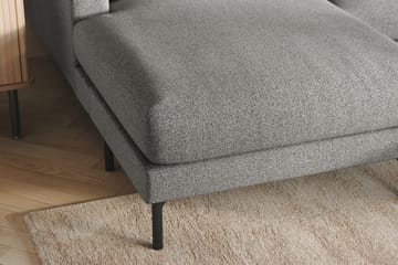 Menard 4-sits Högervänd U-formad Soffa med Divan och Schäslong i Tyg - Grå - Möbler - Soffa - U-soffa
