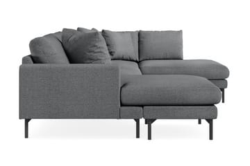 Menard 4-sits Högervänd U-formad Soffa med Divan och Schäslong i Tyg - Mörkgrå - Möbler - Soffa - U-soffa