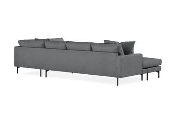 Menard 4-sits Högervänd U-formad Soffa med Divan och Schäslong i Tyg - Mörkgrå - Möbler - Soffa - U-soffa