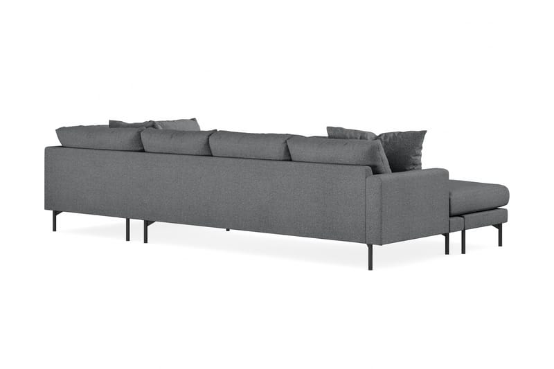 Menard 4-sits Högervänd U-formad Soffa med Divan och Schäslong i Tyg - Mörkgrå - Möbler - Soffa - U-soffa
