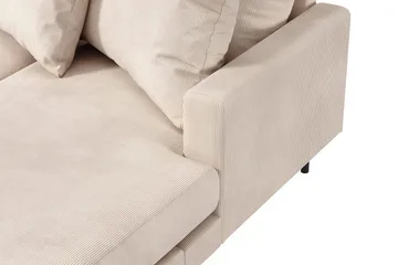 Menard 4-sits Vänstervänd Stor U-formad Djup Large Soffa med Divan och Schäslong i Manchester - Beige - Möbler - Soffa - U-soffa