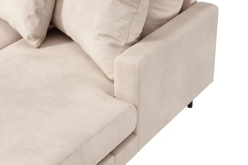 Menard 4-sits Vänstervänd Stor U-formad Djup Large Soffa med Divan och Schäslong i Manchester - Beige - Möbler - Soffa - U-soffa
