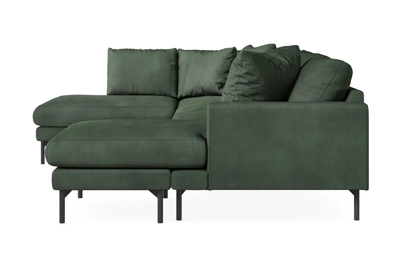 Menard 4-sits Vänstervänd Stor U-formad Djup Soffa med Divan och Schäslong i Manchester - Grön - Möbler - Soffa - U-soffa