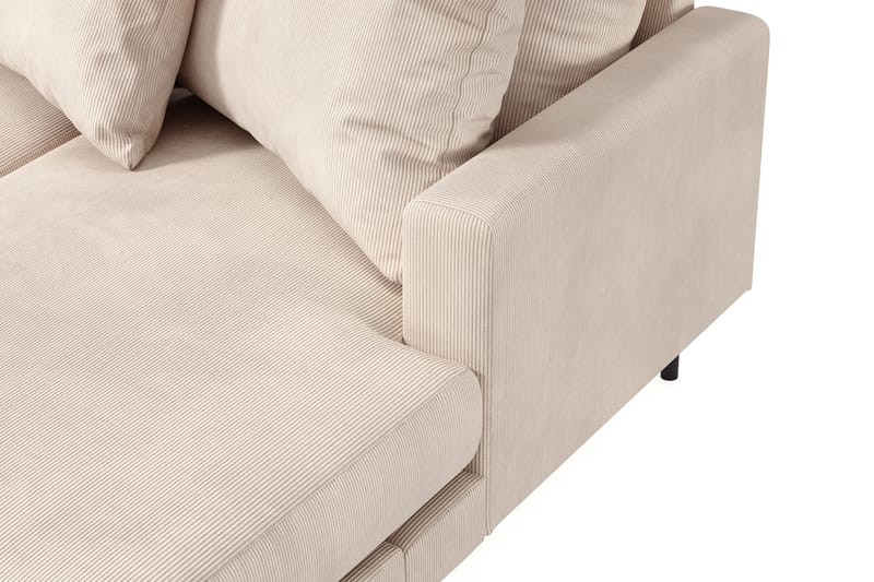 Menard 4-sits Vänstervänd U-formad Large Soffa med Divan och Schäslong i Manchester - Beige - Möbler - Soffa - U-soffa