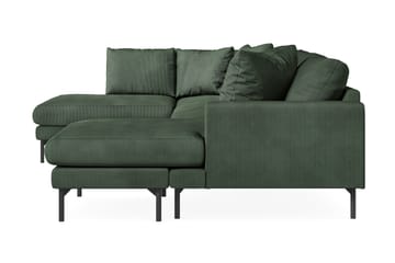 Menard 4-sits Vänstervänd U-formad Soffa med Divan och Schäslong i Manchester - Grön - Möbler - Soffa - U-soffa