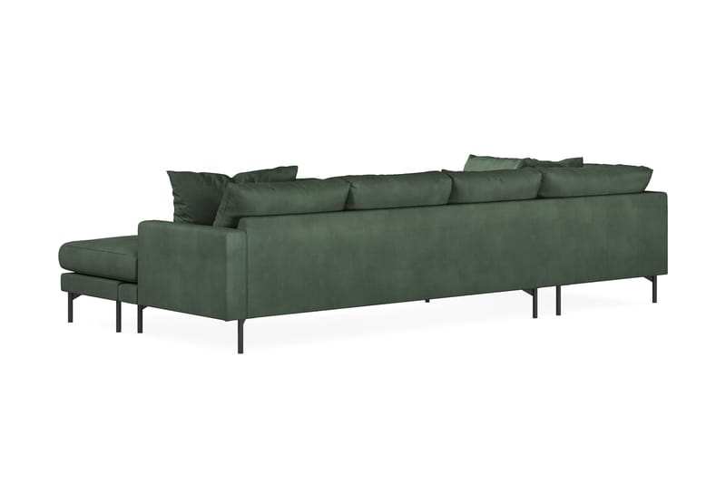 Menard 4-sits Vänstervänd U-formad Soffa med Divan och Schäslong i Manchester - Grön - Möbler - Soffa - U-soffa