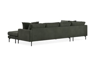 Menard 4-sits Vänstervänd U-formad Soffa med Divan och Schäslong i Manchester - Mörkgrön - Möbler - Soffa - U-soffa