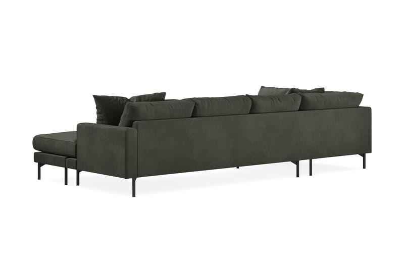 Menard 4-sits Vänstervänd U-formad Soffa med Divan och Schäslong i Manchester - Mörkgrön - Möbler - Soffa - U-soffa