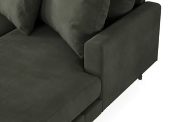 Menard 4-sits Vänstervänd U-formad Soffa med Divan och Schäslong i Manchester - Mörkgrön - Möbler - Soffa - U-soffa