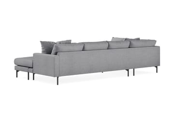 Menard 4-sits Vänstervänd U-formad Soffa med Divan och Schäslong i Tyg - Grå - Möbler - Soffa - U-soffa