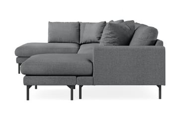 Menard 4-sits Vänstervänd U-formad Soffa med Divan och Schäslong i Tyg - Mörkgrå - Möbler - Soffa - U-soffa