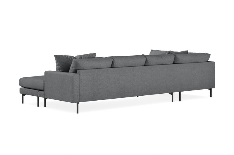 Menard 4-sits Vänstervänd U-formad Soffa med Divan och Schäslong i Tyg - Mörkgrå - Möbler - Soffa - U-soffa