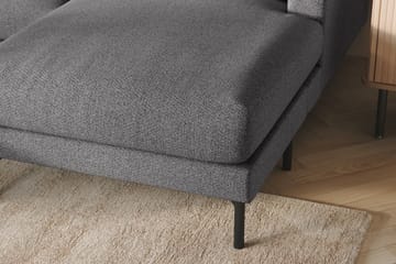 Menard 4-sits Vänstervänd U-formad Soffa med Divan och Schäslong i Tyg - Mörkgrå - Möbler - Soffa - U-soffa