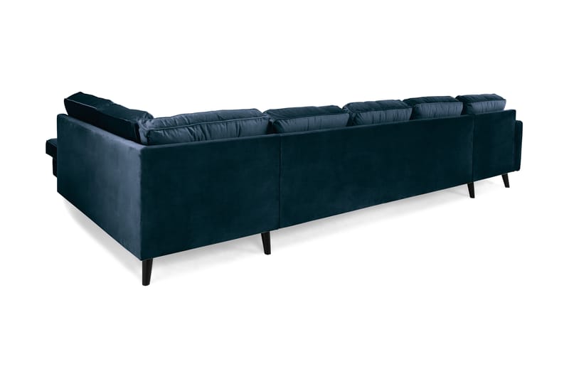U-soffa Miller Large med Divan Vänster Sammet - Midnattsblå - Sammetssoffa - U-soffa