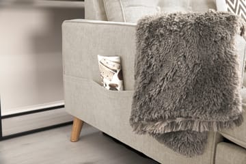 Monroe 6-sits Högervänd U-formad Large Soffa med Divan och Schäslong i Tyg - Beige - Möbler - Soffa - U-soffa