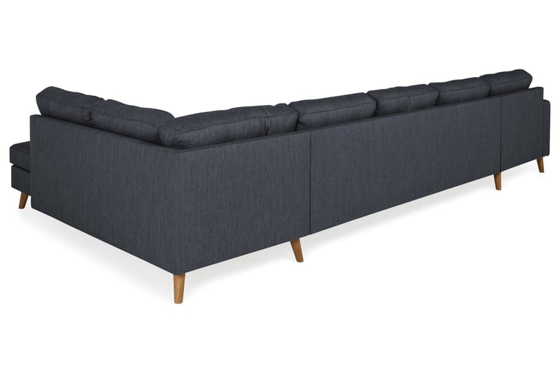 Monroe 6-sits Högervänd U-formad Large Soffa med Divan och Schäslong i Tyg - Blå - Möbler - Soffa - U-soffa