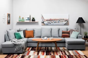 Nebraska U-soffa Divan Höger Kuvertkuddar - Ljusgrå - Möbler - Soffa - U-soffa