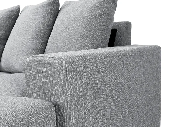 Nebraska U-soffa Divan Höger Kuvertkuddar - Ljusgrå - Möbler - Soffa - U-soffa