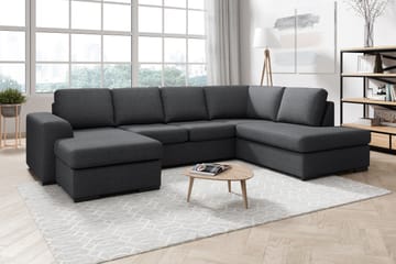 Ocean 4-sits Högervänd U-formad Large Soffa med Divan och Schäslong i Tyg - Mörkgrå - Möbler - Soffa - U-soffa