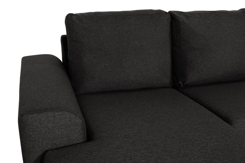 Ocean 4-sits Högervänd U-formad Soffa med Divan och Schäslong i Tyg - Svart - Möbler - Soffa - U-soffa