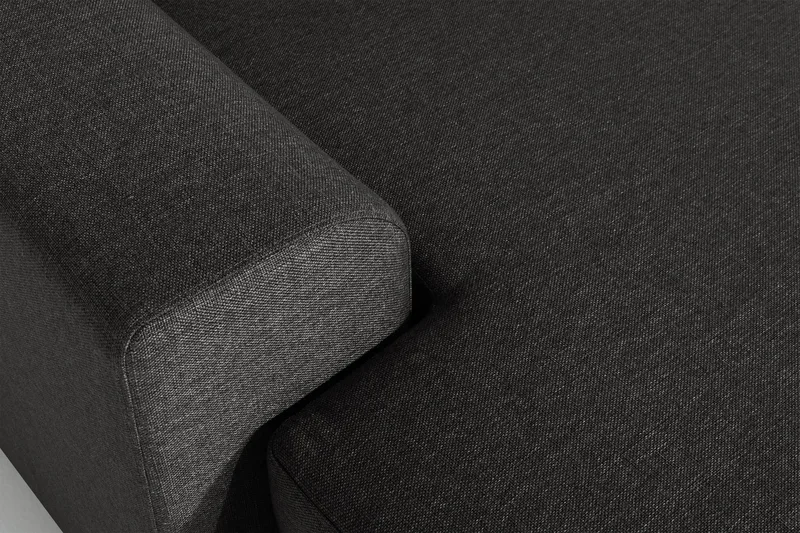 Ocean 4-sits Vänstervänd U-formad Soffa med Divan och Schäslong i Tyg - Svart - Möbler - Soffa - U-soffa