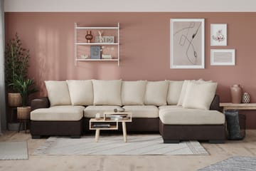 Ocean 5-sits Högervänd U-formad Large Soffa med Divan och Schäslong i Manchester - Beige - Möbler - Soffa - U-soffa