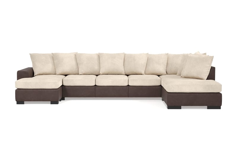 Ocean 5-sits Högervänd U-formad Large Soffa med Divan och Schäslong i Manchester, Beige