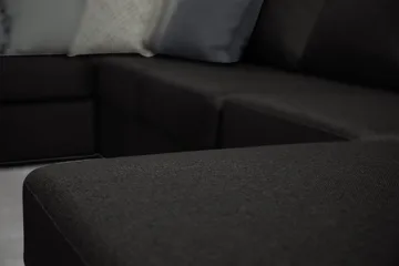 Ocean 5-sits Vänstervänd U-formad Large Soffa med Divan och Schäslong i Tyg - Svart - Möbler - Soffa - U-soffa