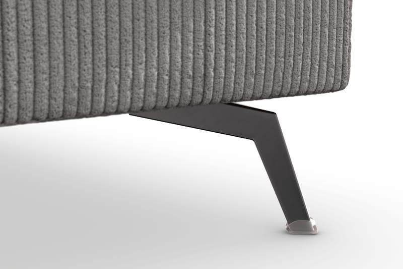 Ocean Lyx 6-sits Högervänd U-formad Soffa med Divan och Schäslong + Fotpall i Manchester - Mörkgrå - Möbler - Soffa - U-soffa