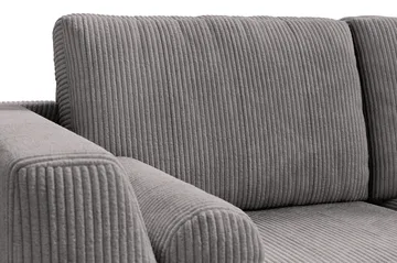 Ocean Lyx 6-sits Högervänd U-formad Soffa med Divan och Schäslong + Fotpall i Manchester - Mörkgrå - Möbler - Soffa - U-soffa