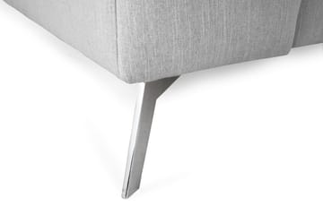Ocean Lyx 6-sits Högervänd U-formad Soffa med Divan och Schäslong + Fotpall i Tyg - Grå - Möbler - Soffa - U-soffa