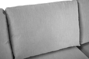 Ocean Lyx 6-sits Högervänd U-formad Soffa med Divan och Schäslong + Fotpall i Tyg - Grå - Möbler - Soffa - U-soffa