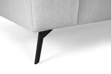 Ocean Lyx 6-sits Högervänd U-formad Soffa med Divan och Schäslong + Fotpall i Tyg - Grå - Möbler - Soffa - U-soffa