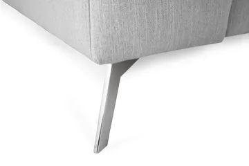 Ocean Lyx 6-sits Högervänd U-formad Soffa med Divan och Schäslong + Fotpall i Tyg - Grå - Möbler - Soffa - U-soffa