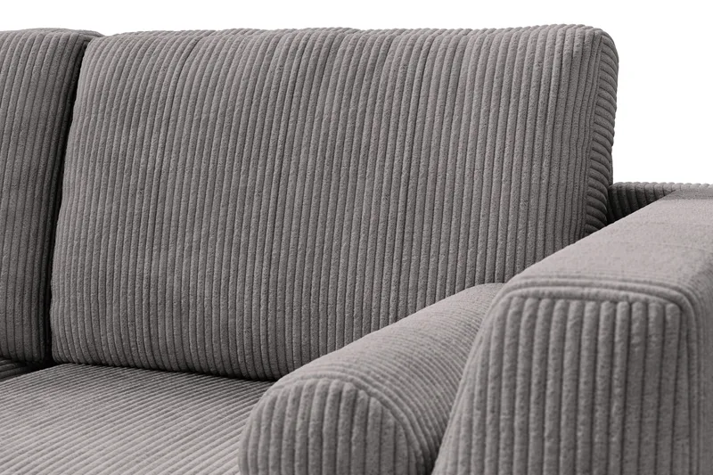 Ocean Lyx 6-sits Vänstervänd U-formad Soffa med Divan och Schäslong + Fotpall i Manchester - Mörkgrå - Möbler - Soffa - U-soffa