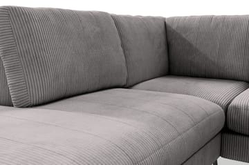 Ocean Lyx 6-sits Vänstervänd U-formad Soffa med Divan och Schäslong + Fotpall i Manchester - Mörkgrå - Möbler - Soffa - U-soffa