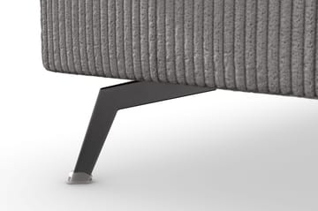 Ocean Lyx 6-sits Vänstervänd U-formad Soffa med Divan och Schäslong + Fotpall i Manchester - Mörkgrå - Möbler - Soffa - U-soffa