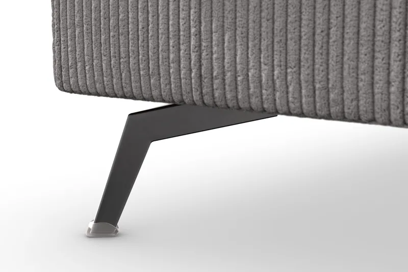 Ocean Lyx 6-sits Vänstervänd U-formad Soffa med Divan och Schäslong + Fotpall i Manchester - Mörkgrå - Möbler - Soffa - U-soffa