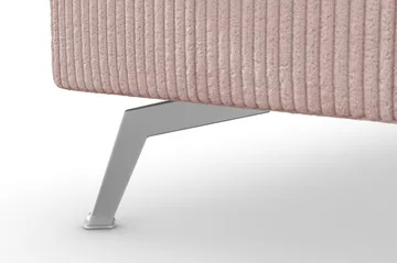 Ocean Lyx 6-sits Vänstervänd U-formad Soffa med Divan och Schäslong + Fotpall i Manchester - Rosa - Möbler - Soffa - U-soffa