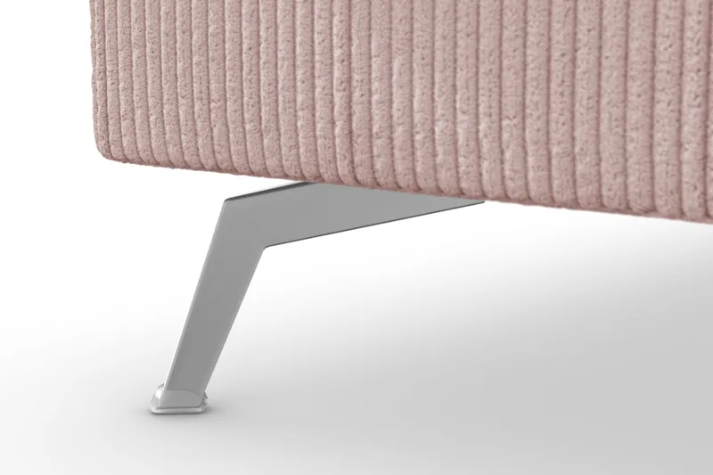 Ocean Lyx 6-sits Vänstervänd U-formad Soffa med Divan och Schäslong + Fotpall i Manchester - Rosa - Möbler - Soffa - U-soffa