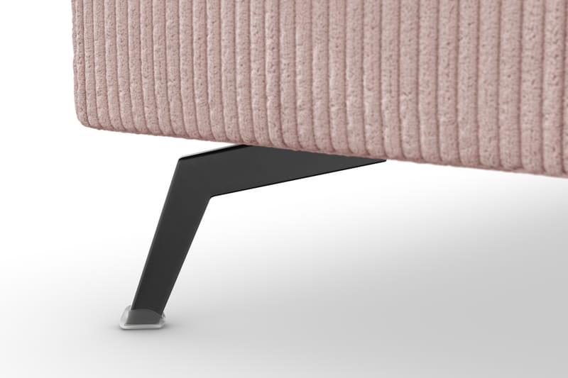 Ocean Lyx 6-sits Vänstervänd U-formad Soffa med Divan och Schäslong + Fotpall i Manchester - Rosa - Möbler - Soffa - U-soffa