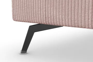 Ocean Lyx 6-sits Vänstervänd U-formad Soffa med Divan och Schäslong + Fotpall i Manchester - Rosa - Möbler - Soffa - U-soffa